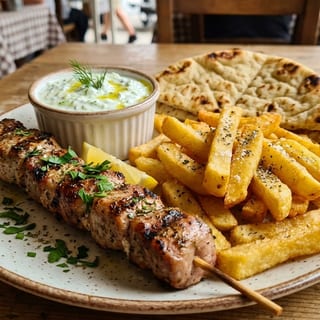 PORK SOUVLAKI LUNCH