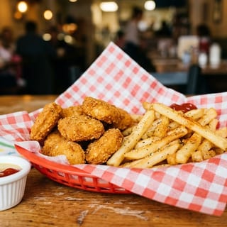 KIDS CHICKEN NUGGETS (5) WITH KIDS FRIES/RICE