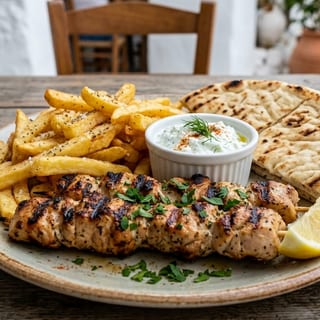 CHICKEN SOUVLAKI ENTREE