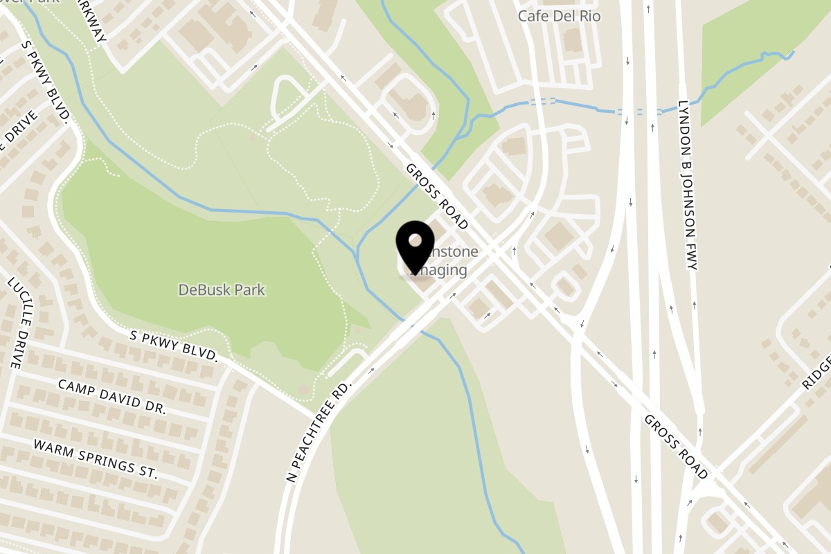 Map showing the location of Atheneos Greek Village Cafe on 1425 Gross Road in Mesquite